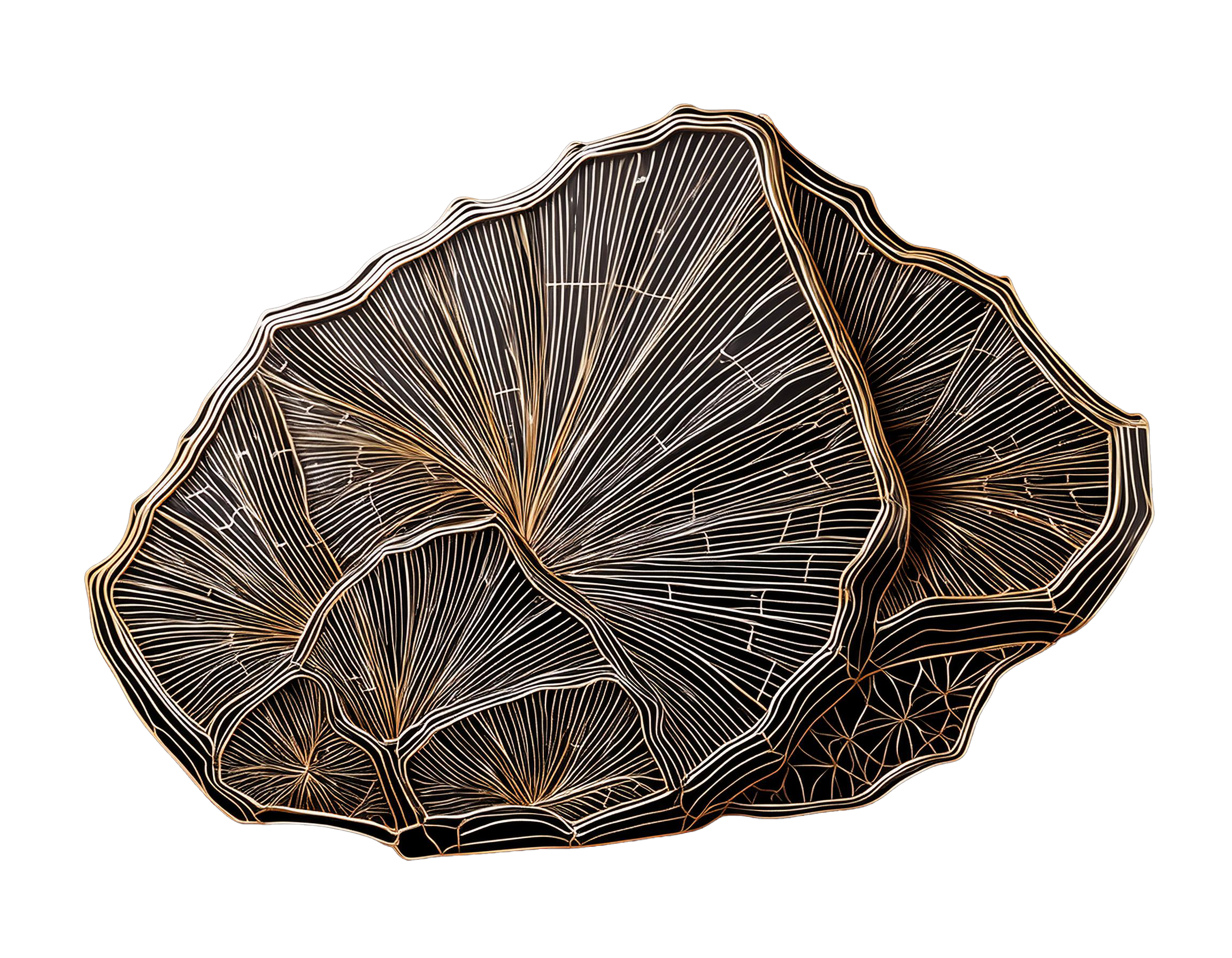Wireframe illustration of copper ore
